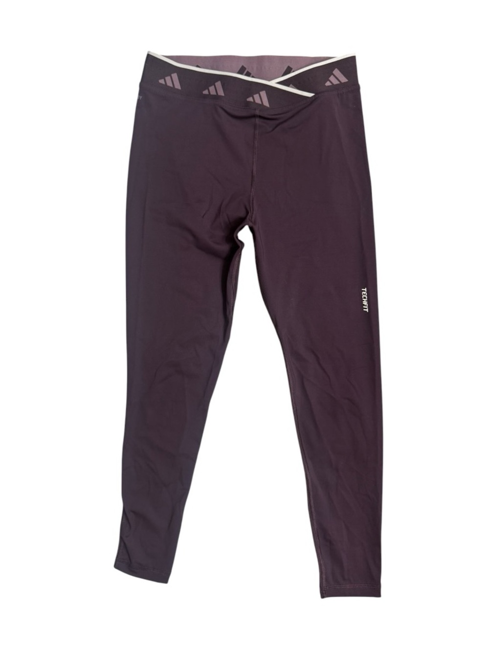 Adidas Women’s Techfit V-Shaped Elastic 7/8 Training Leggings EUC Shadow Maroon